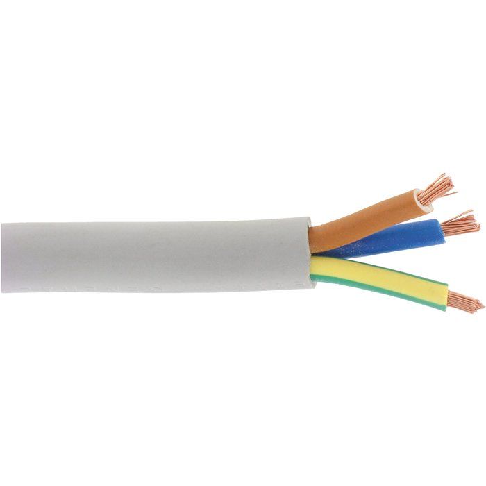 Câble H05 VV-F - Dhome - 3G2,5 mm² - Gris - L. 50 m