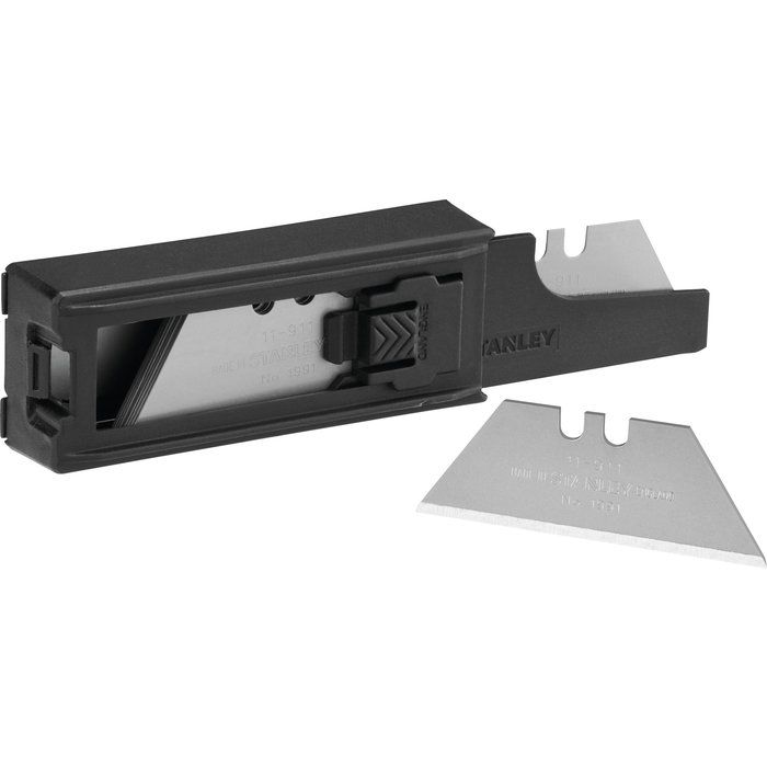 Lame de cutter réversible - Petit trapèze -  Étui plastique de 10 pièces - Stanley