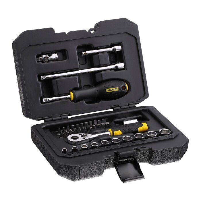 Douilles et accessoires 1/4" - Coffret de 38 pièces - Stanley