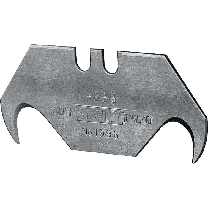 Lame de couteau réversible 1996 - Grand crochet - Étui plastique 5 pièces - Stanley