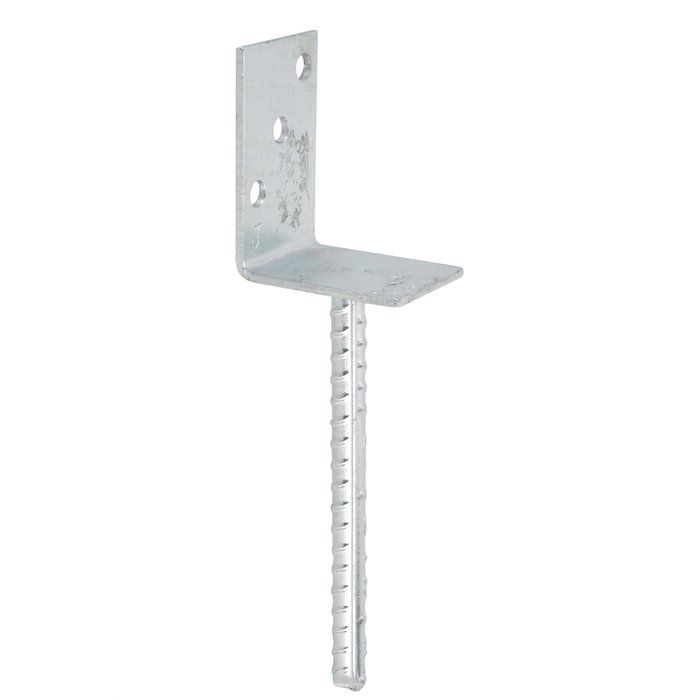 Ancre de poteau en L - Ø 16 mm - 200 x 60 mm - GAH Alberts