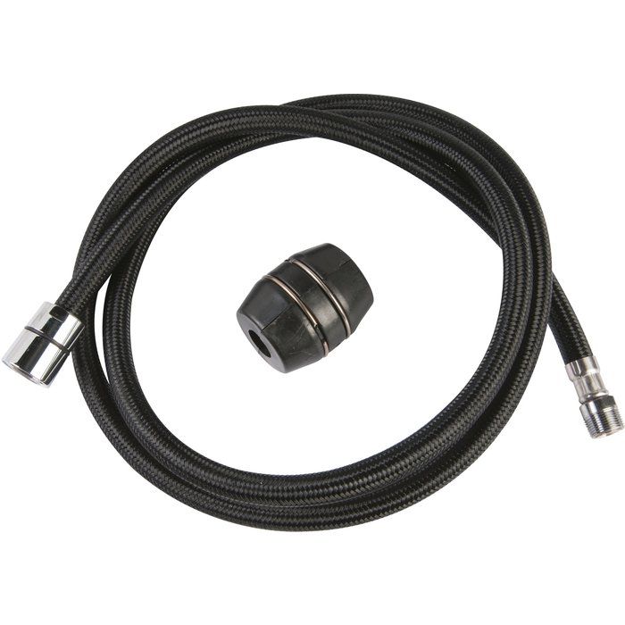 Flexible noir de robinet de cuisine professionnelle - F 1/2" - M 15 x 100 - 1,50 m - Delabie