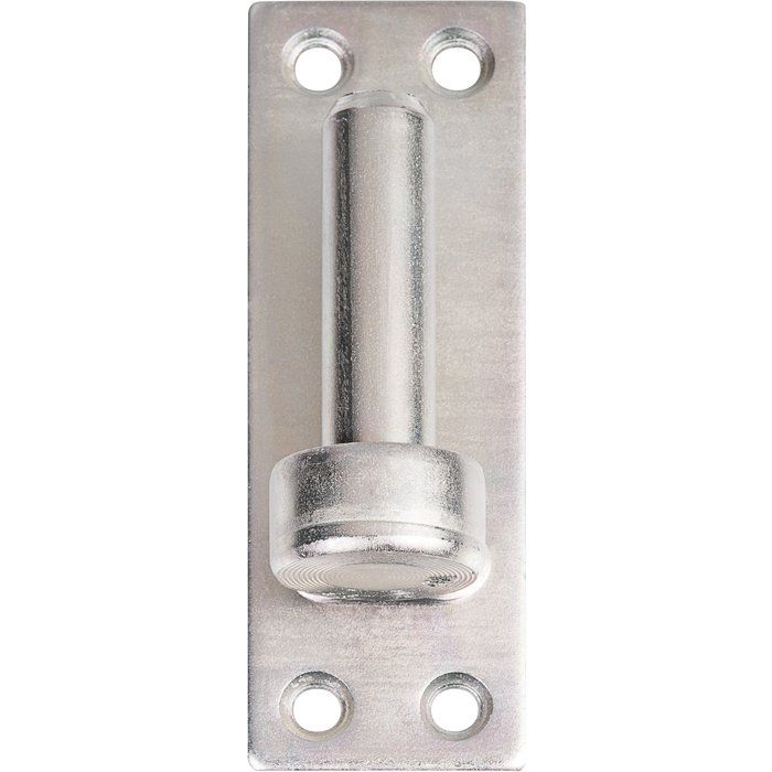 Gond sur platine zingué blanc - 120 x 40 mm - Axe Ø 14 mm - Torbel industrie
