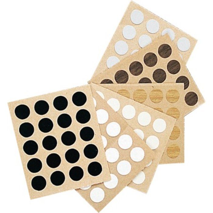 Cache vis adhesif Blanc - Plaques de 108 - Viswood