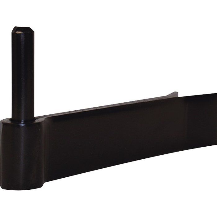 Gond à sceller époxy noir - 130 x 35 mm - Axe Ø 14 mm - Lame double - Torbel industrie