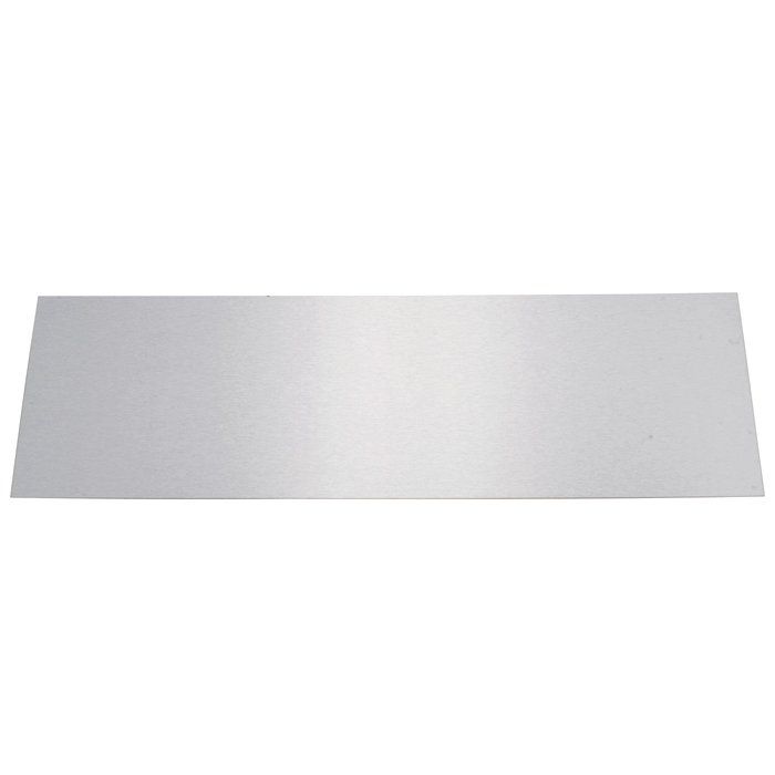 Plaque de propreté inox brillant - Rectangulaire - 930 x 250 mm - Adhésive - Duval