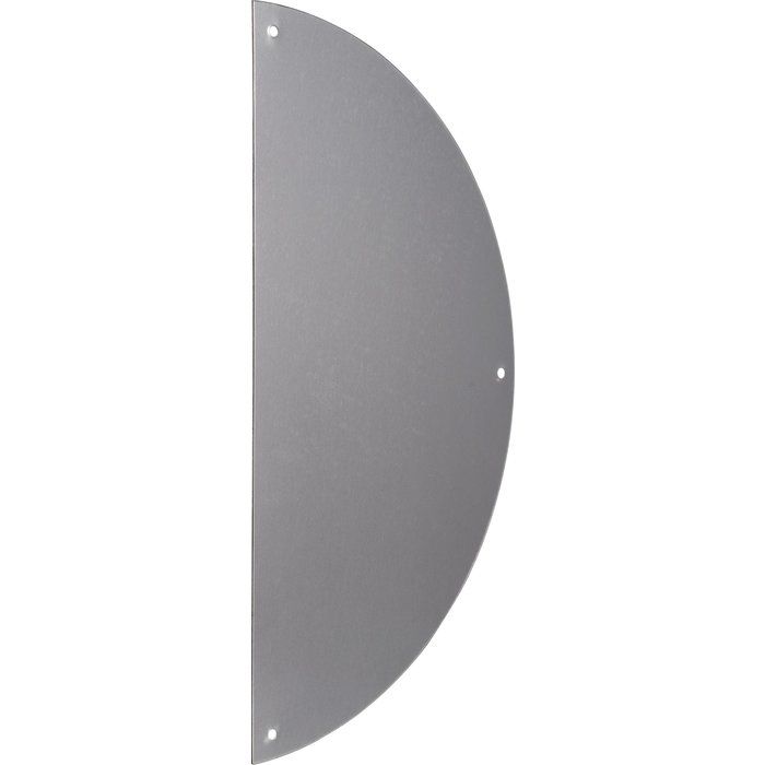Plaque de propreté 1/2 lune aluminium argent - Duval