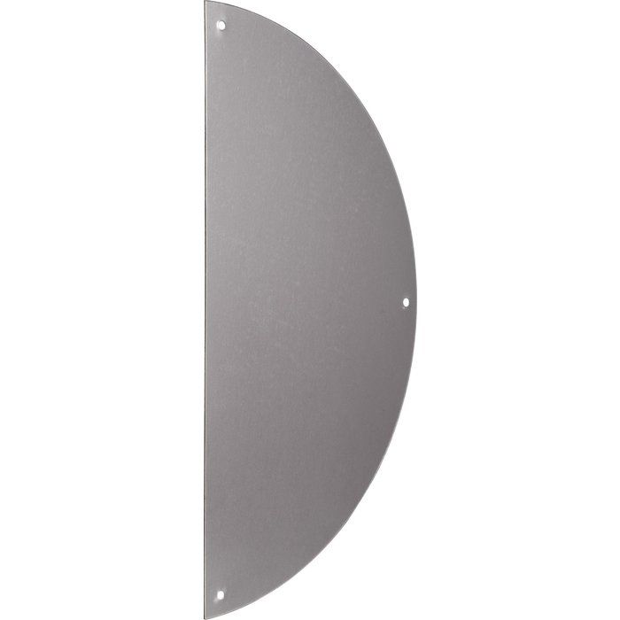 Plaque de propreté 1/2 lune aluminium argent adhésive - Duval