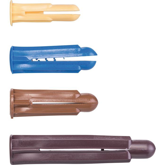 Assortiment de chevilles plastique - chevilles crampon assortie /85 - Crampon