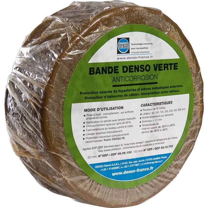 Bande anti-corrosion verte - 100 mm - 10 m - Denso