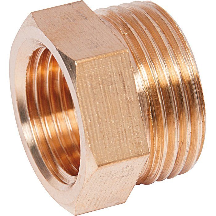 Raccord laiton hexagonal réduit - M 3/4" - F 1/2" - Riquier