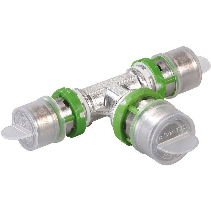 Raccord multicouche inégal en T à sertir - Ø 26 - 20 - 26 mm - Comap