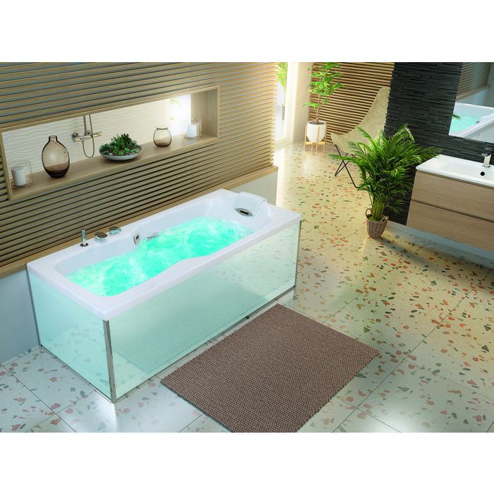 Baignoire balnéo Kineplus 180 - Kinedo - Kineplus - tête à droite - Installation en angle