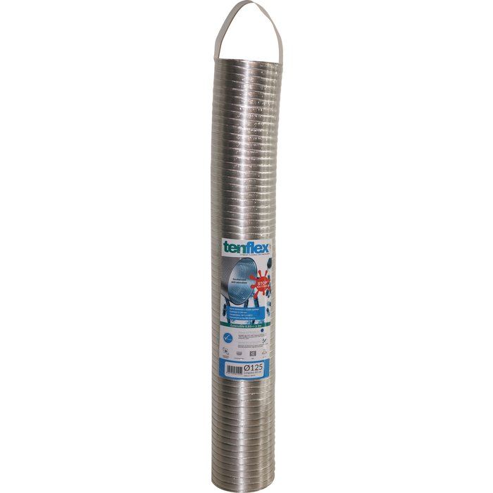 Gaine aluminium flexible extensible Ten Flex Air - Ø 150 mm - Tolerie Emaillerie Nantaise