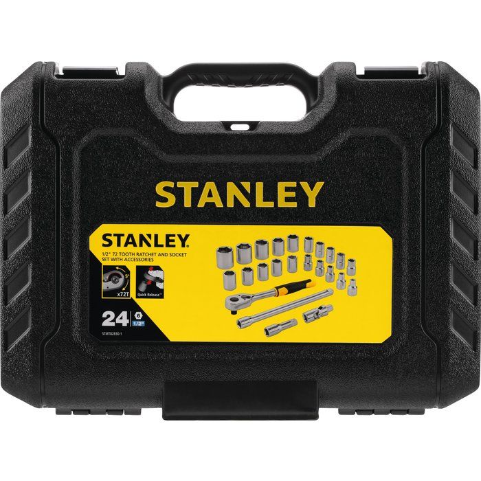 Coffret de douilles 24 pièces - Cliquet 1/2" - Stanley