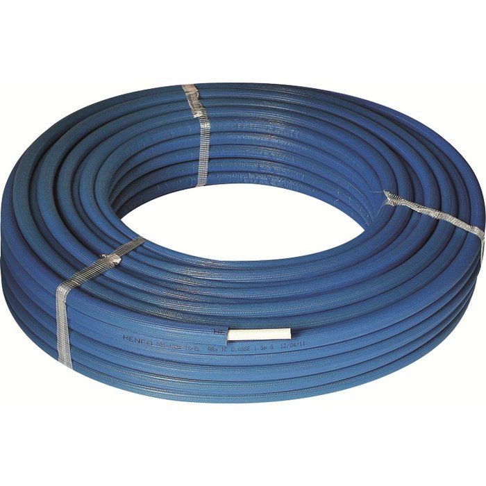 Tube multicouche pré-isolé bleu RIXc - Ø 16 x 2 mm - Couronne de 50 m - Henco
