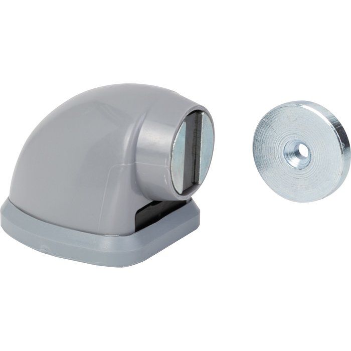 Arrêt de porte magnétique gris - 20 kg - Häfele