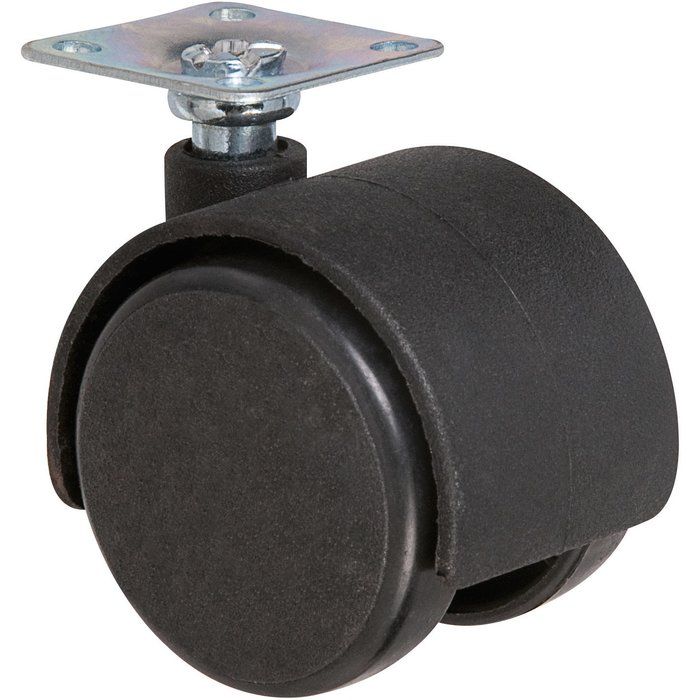 Roulette jumelée ameublement à platine pivotante série S49 P - D40 - Caujolle