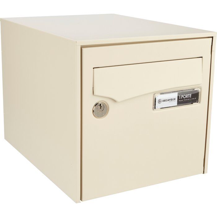 Boîte aux lettres individuelle - Beige ton pierre - Simple face - Loft acier - Decayeux