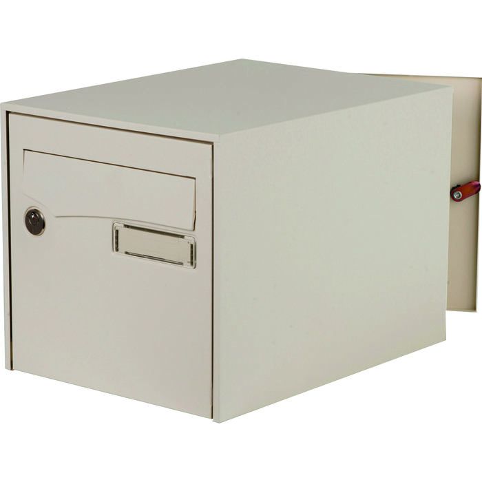 Boîte aux lettres individuelle - Beige ton pierre - Double face - Loft acier - Decayeux