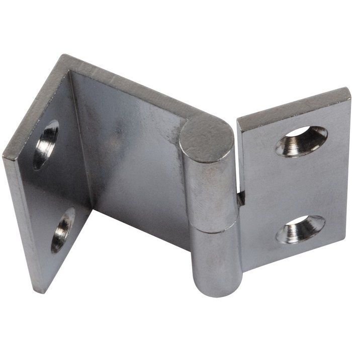 Paumelle équerre laiton nickelé - Gauche - Métaux Ouvrés décorés