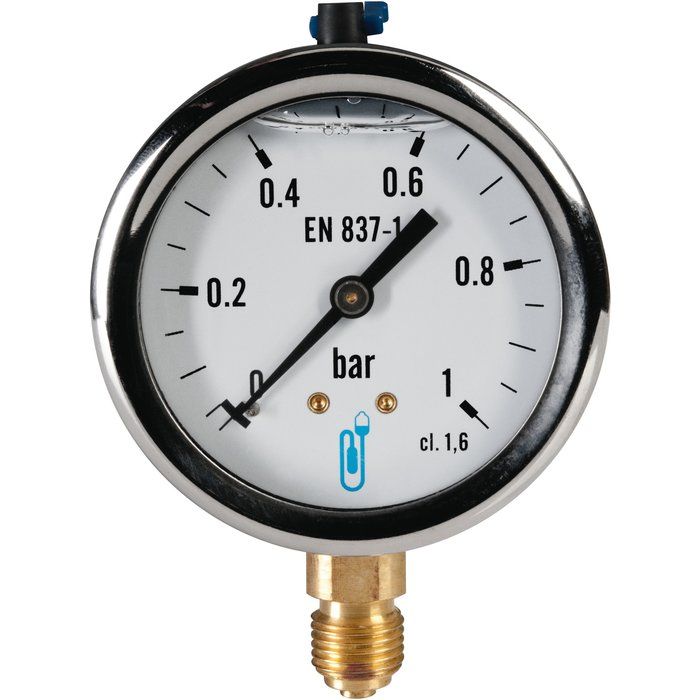 Manomètre à bain de glycerine 10 bar - Distrilabo