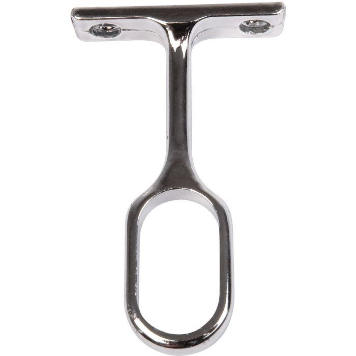 Support intermédiaire de tube ovale - Chromé - Duval