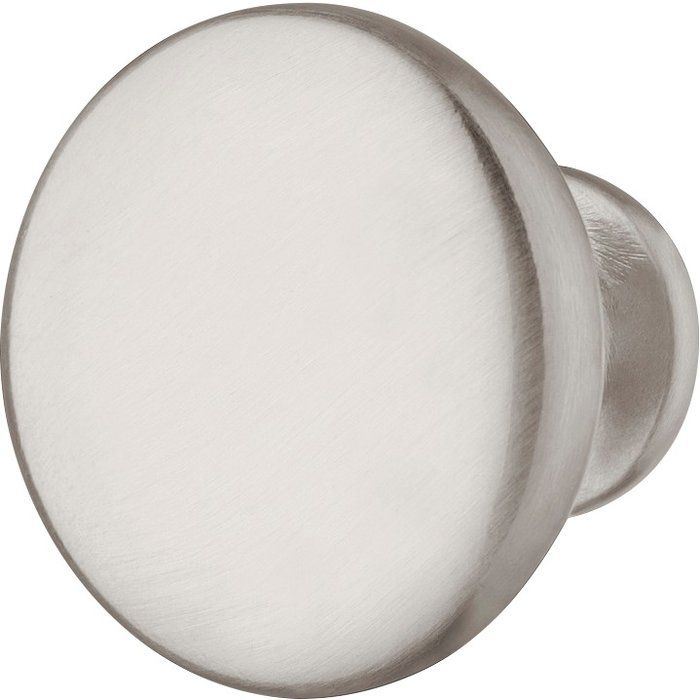 Bouton de meuble plat aspect inox - Ø 30 x 24  mm - Häfele