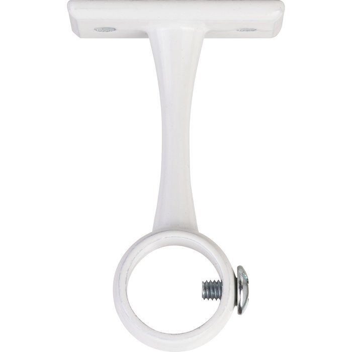Support de tube rond acier blanc - Duval