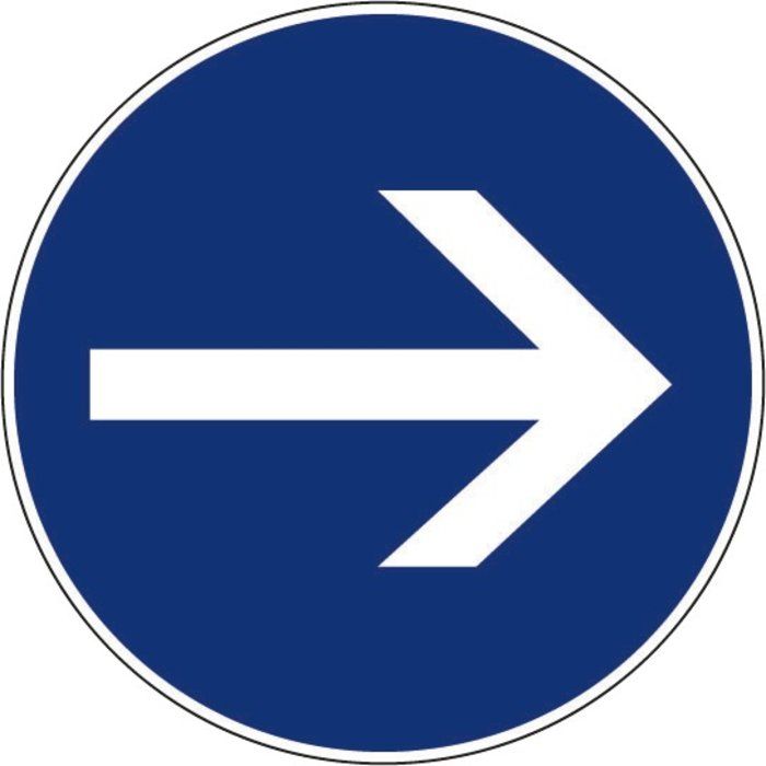 Panneau obligation - afnor fleche - Vinmer