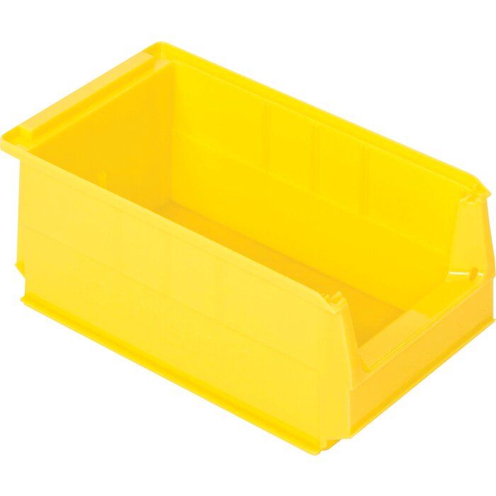 Bac de rangement empilable jaune à bec - 7,3 L - 35 x 21 x 14,5 cm - Systembox SB - TOOD