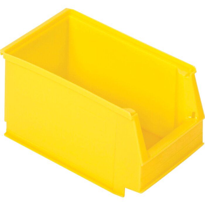 Bac de rangement empilable jaune à bec - 2,8 L - 23 x 15 x 13 cm - Systembox SB - TOOD