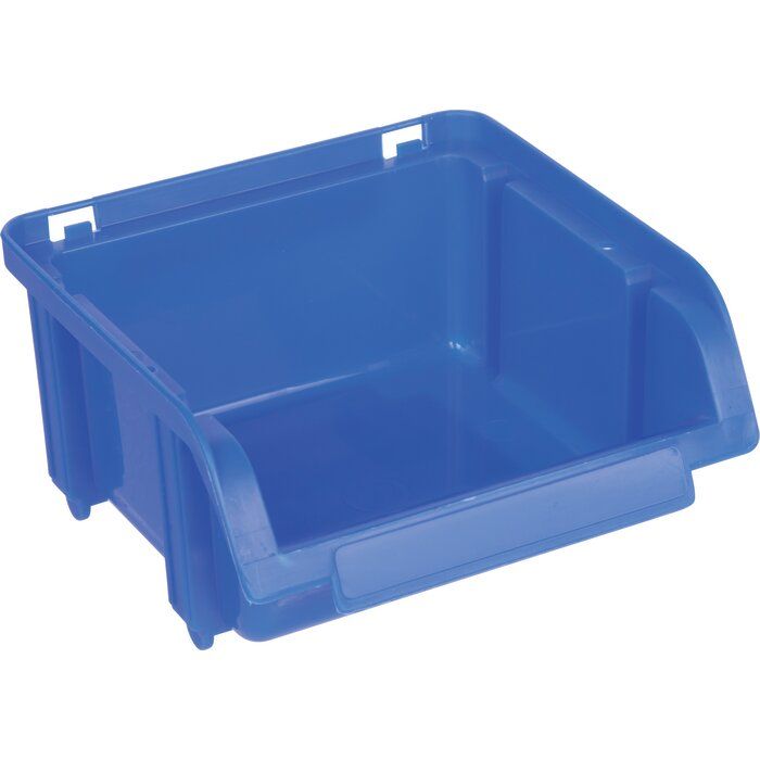 Bac de rangement empilable bleu à bec - 0,25 L - 10 x 10 x 5 cm - Visus Line - TOOD