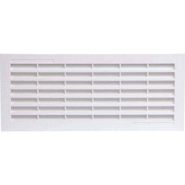 Grille d'aération blanche - 120 x 299 mm - Avec moustiquaire - Girpi