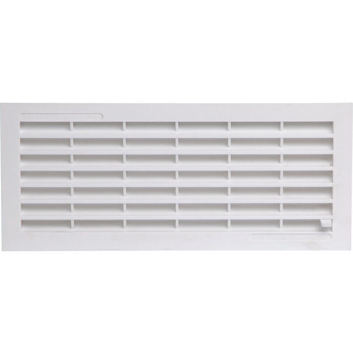 Grille d'aération à fermeture - 108 x 254 mm - Avec moustiquaire - Girpi