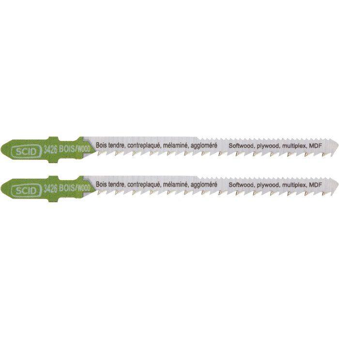 Lames scie sauteuse avoyée - Coupe courbe bois et agglomérés - 75 mm - SCID