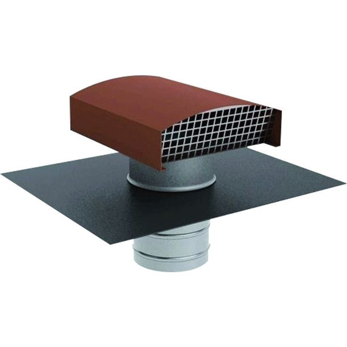 Sortie de toit métallique finition tuile - Ø 125 mm - Pour rejet ou prise d'air - CTM - Anjos