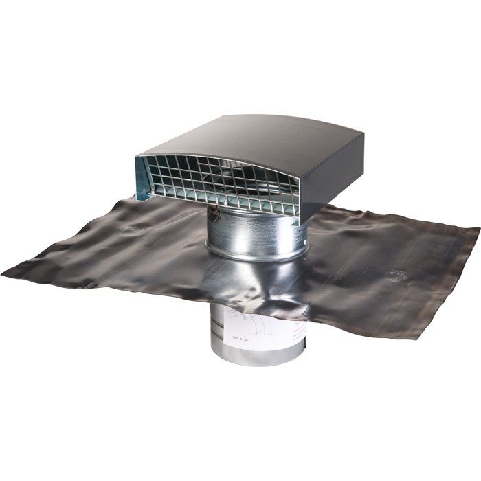 Sortie de toit métallique finition ardoise - Ø 125 mm - Pour rejet ou prise d'air - CTM - Anjos