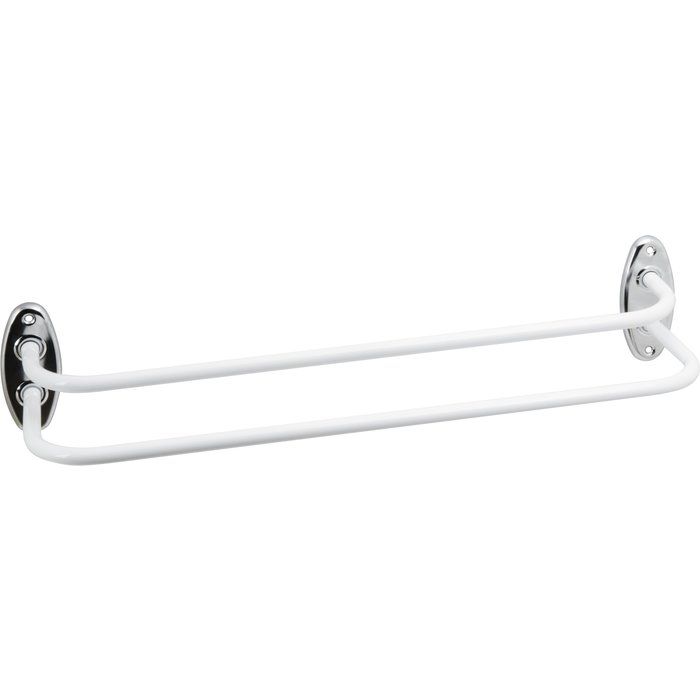 Porte-serviette double fixe blanc - 520 mm - Godonnier