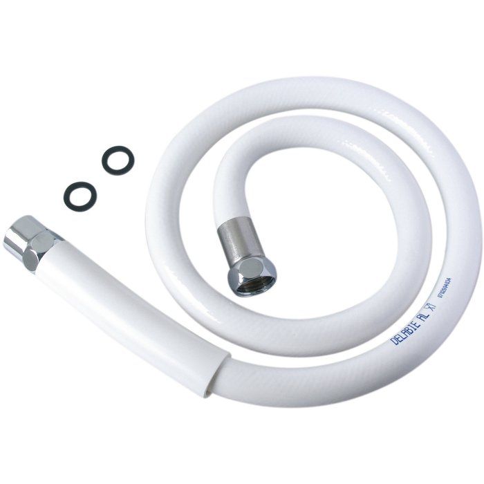 Flexible blanc de robinet de cuisine professionnelle - FF 1/2" - 0,95 m - Delabie