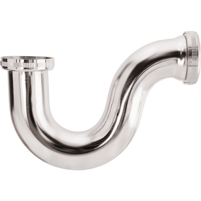 Siphon d'évier laiton chromé - 1