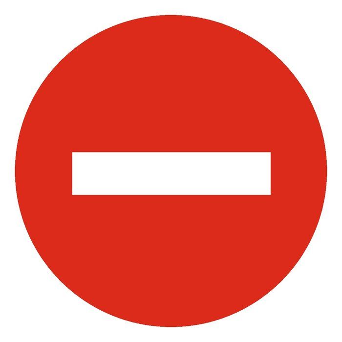 Panneau rond - sens interdit - Novap