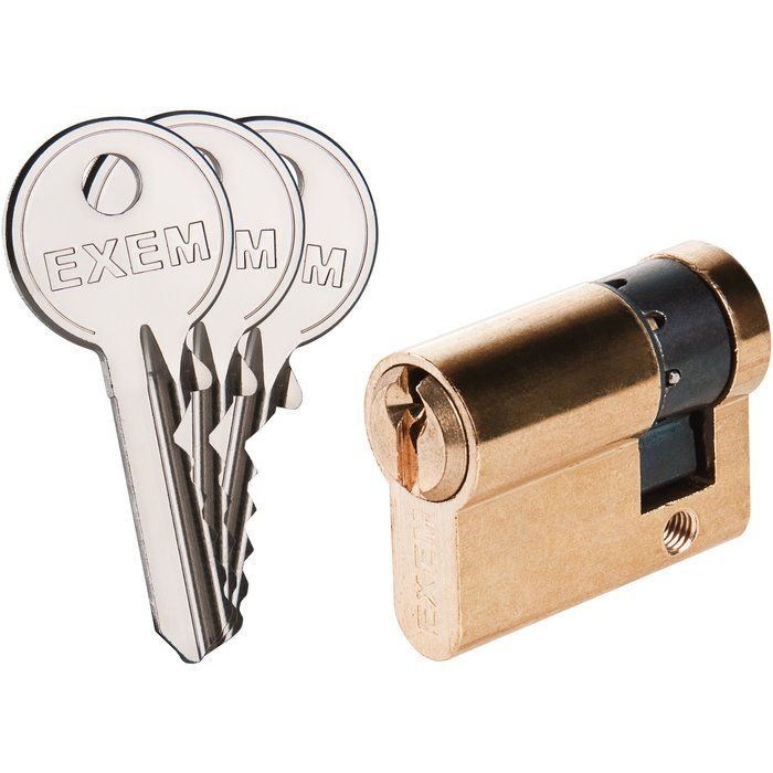 Demi cylindre varié laitonné - 30 x 10 mm - 5G - Exem