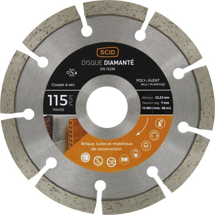 Disque Diamant Segmenté 600 Mm BATTIPAV - Pour Matériaux De Construction, Neuf Sous Emballage, Réf. UNS600W