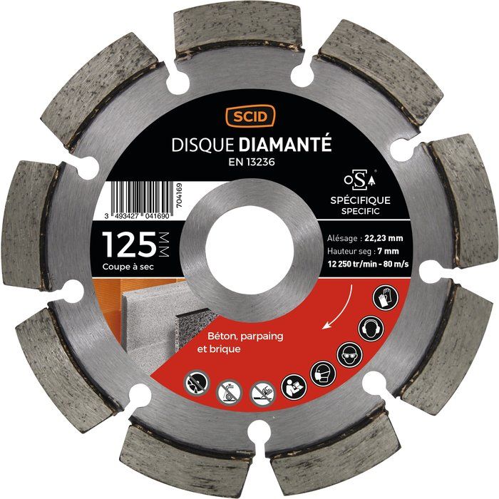 Disque diamant à déjointoyer - Ø 125 mm - Tous matériaux - SCID