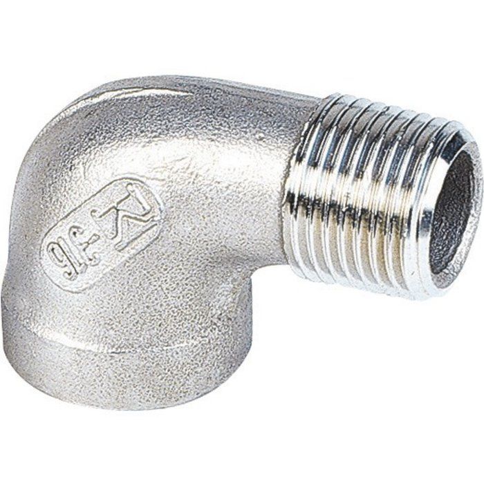 Raccord inox coudé 90° à visser - M 1"1/2 - F 1"1/2 - Sféraco
