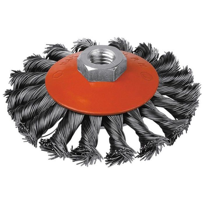 Brosse cuvette mèches acier torsadées - 115 m14 v/g - SCID