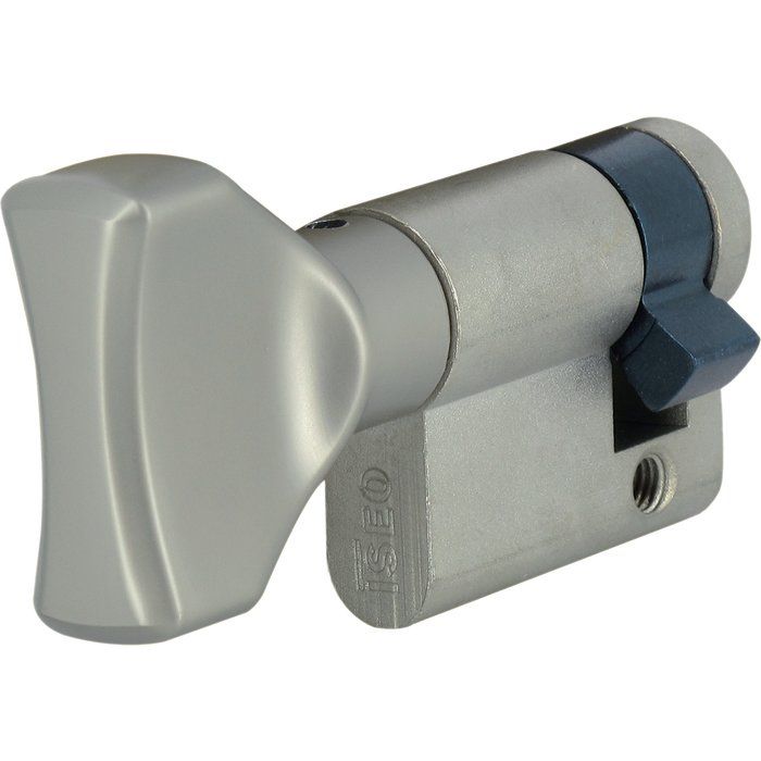 Demi-cylindre à bouton plat - Laiton nickelé - B30 x 10 mm - City 5G -  Iseo