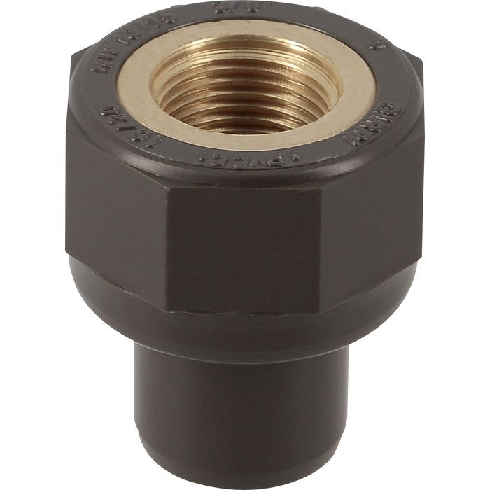 Manchon droit PVC-C HTA® taraudé femelle - F 1" - FM Ø 32 / 40 mm - Girpi