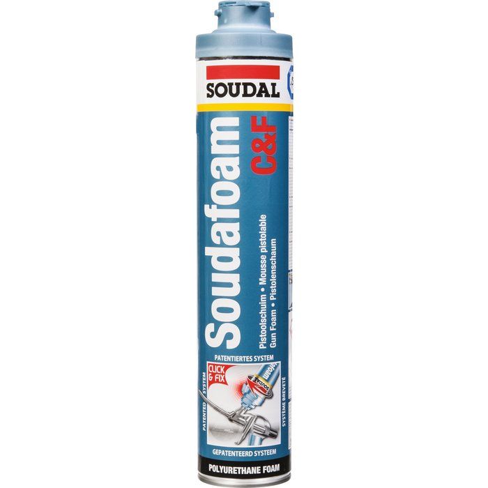 Mousse PU pistolable, soudafoam CLICK & FIX - Soudal